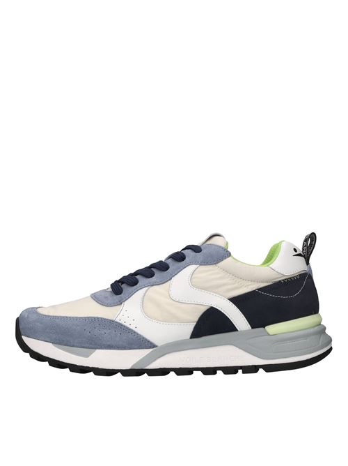 Sneakers in pelle e tessuto VOILE BLANCHE | MAGG SUEDE/NYLONBLU CHIARO-BIANCO